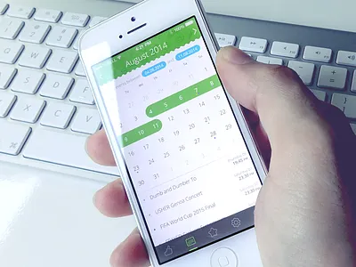iPhone Calendar calendar screen flat ios ios7 iphone iphone app mobile ui ux