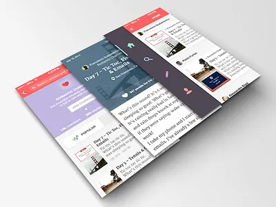 20lines new app (iOS) 20lines app cartoon flat ios iphone mobile network reader reading side menu social