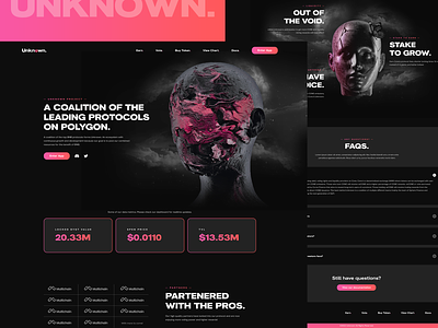 Unknown crypto landing page bitcoin blockchain crypto crypto currency dark ui defi ethereum exchange finance investing landing page protocol staking wallet web design web3 yield farming