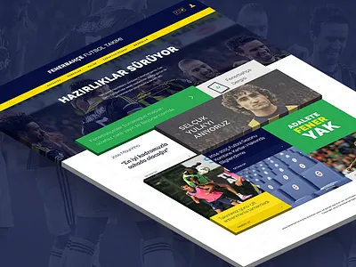 Fenerbahce SK Concept Design "Football Category" concept darkblue design fenerbahce hover soccer sport ui web yellow