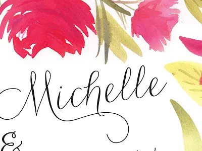 Kayla & Troy Wedding Invite invites type typography watercolor wedding
