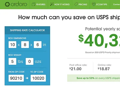 USPS Shipping Rate Calculator aktiv grotesk avant garde calculator form inputs ordoro