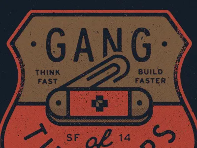 Gang of Tinkerers blksmith crest dropbox emblem illustration shield texture