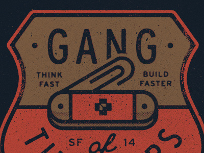 Gang of Tinkerers blksmith crest dropbox emblem illustration shield texture