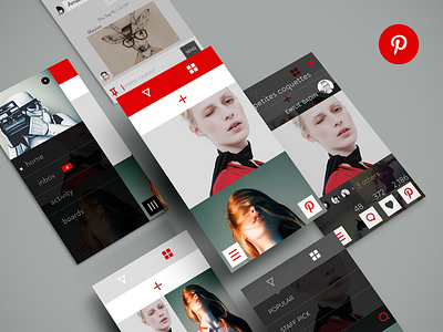 Pinterest Redesign app concept flow ios ios7 messaging minimalist photo pinterest redesign ui ux