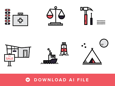 Enjoy these free line icons! ai flat free icons portfolio vector