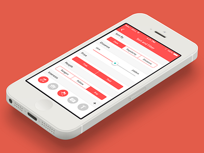 Sort And Filter distance filter interest interests price settings sort sort by