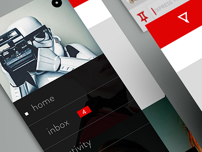Pinterest Sidemenu app concept ios ios7 menu pinterest redesign sidemenu vsco