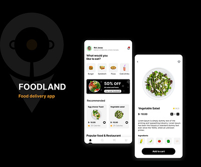 Application Design for Food Delivery application design brand brand identity branding design food app design food application design graphic design mobile app design ui design uiux uiux design ux design visual identity