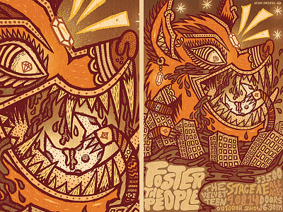 Foster the People Poster doverspike foster the people foster the people supermodel illustration mark foster nathan doverspike supermodel