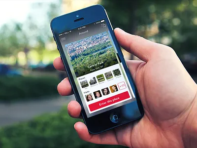 Choose Place app card clean concept ios stack ui