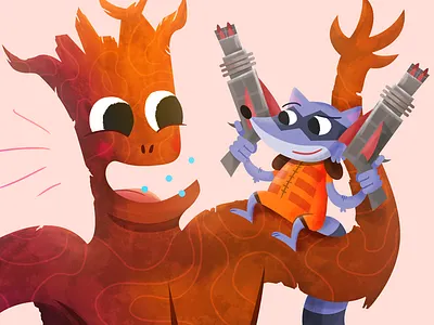 The Best of Friends: Rocket & Groot cartoon guardians of the galaxy illustration marvel movies space superheroes