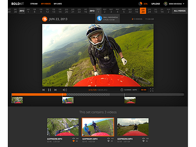 Boldkit action camera footage gopro sports video video player