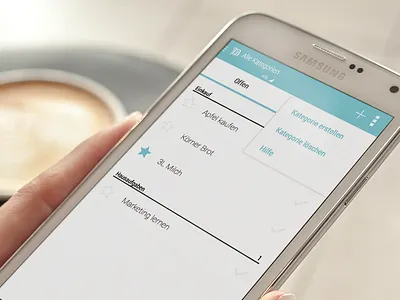 Android Mockup Todolist actionbar android app favorite list mobile phone samsung tabs tasks todo ui