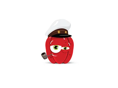 The Captain branding cartoon character illustration mascot pencil