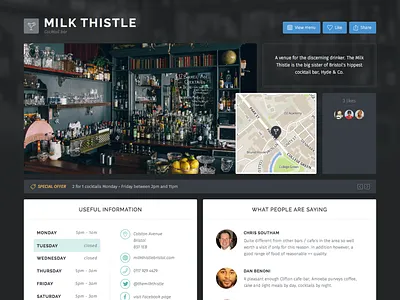 Venue detail page bristol detail likes local place reviews venue