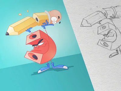 sKetch character fun pencil sharpener sketch