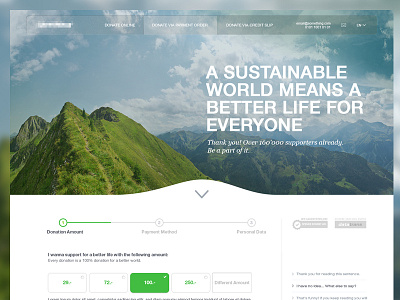 Donation Framework the 2nd box check donation framework header navigation payment process