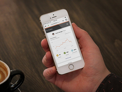 Team Member Stats - Mobile clean data design device graph interface light minimal mobile stats tracking ui