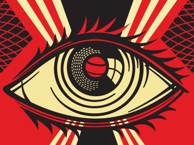 The Obeying Eye design eye illustration pattern poster shepard fairey