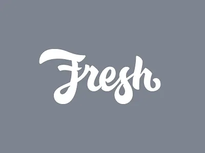 Fresh custom hand lettering script type typography