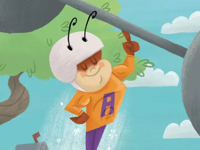 Atom Ant cartoons digital art hanna barbera illustration photoshop