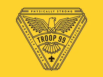 BSA shirt graphic 828 boy crest drawing eagle line logo oath scouts shirt strong triangle