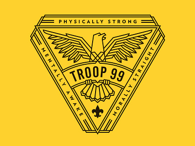 BSA shirt graphic 828 boy crest drawing eagle line logo oath scouts shirt strong triangle