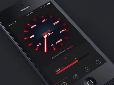 Car Navigation (Free PSD) car ios7 iphone navigation psd uiwork