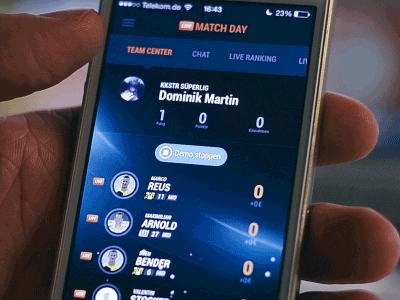 KKSTR Live Match Day animation app cobe cobemunich interface ios iphone munchen munich münchen ui user interface