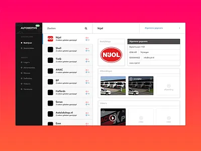 Automotive application design application automotive clean images interface ui upload videos