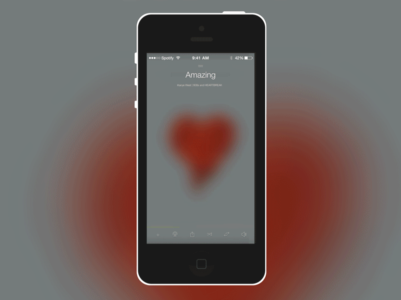Testing some UI animations for upcoming Spotify redesign animations app designer ios 8 motion graphics redesign spotify ui ux