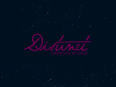 Distinct Logo Color black calligraphy community creative design distinct dribbble logo monogram purple shot studio