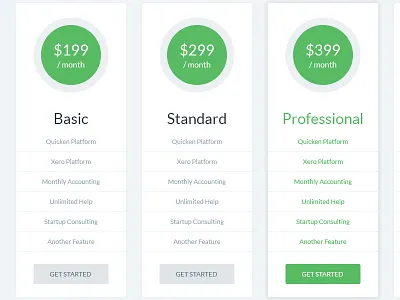 Smart Concepts Pricing Tables accounting bootstrap pricing pricing tables responsive design