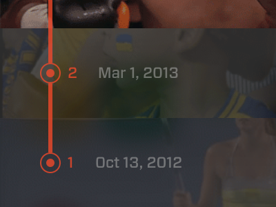 Fancred Bump Meter app apple design flat ios7 mobile phone social sports timeline ui ux