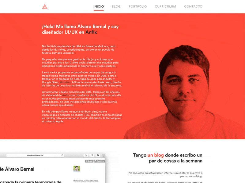 Personal webpage landing landing page own webpage personal personal webpage red web webpage