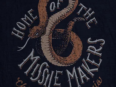 China Lake - Missile Makers hand lettering illustration lettering screen printing t shirt design typography vintage