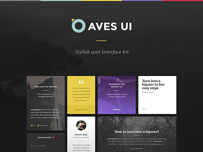 Aves UI Kit bird birds elements gui interface kit psd stylish ui ui kit web