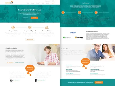 Remindabill Features invoicing receivables saas web design website