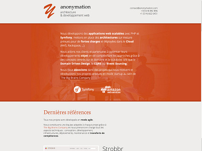 Anonymation flat grey red simple webdesign