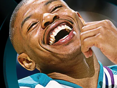 charlotte hornets - muggsy bogues bobblehead box basketball bobblehead charlotte charlotte hornets hornets muggsy bogues nba north carolina package design shading typography