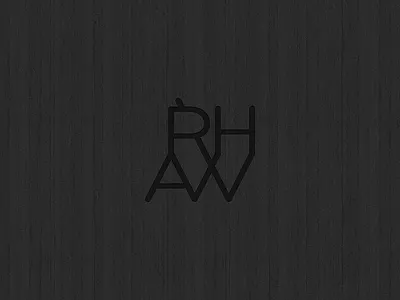 RHAW atrokhau black branding crisp dark geometric gray lettering logo logotype minimal simple