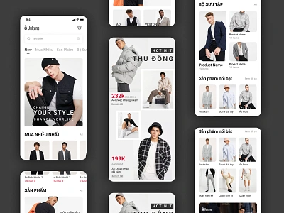 Vulcano Application branding ecommerce fashion ui