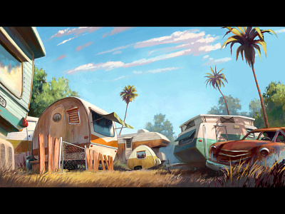 Trailer Park animation concept art
