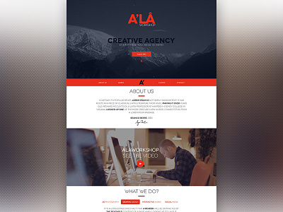 A'LÂ Workshop Site design interface site web workshop
