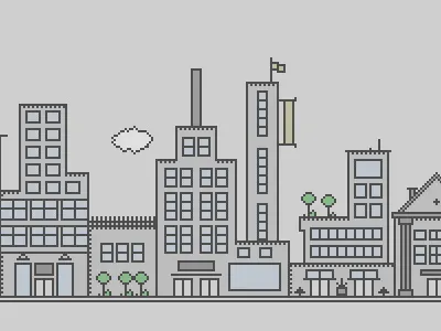 Buildings... building city doors illustration pixel simple window