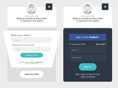 Invitees Modal login modal perspective register sign in sign up