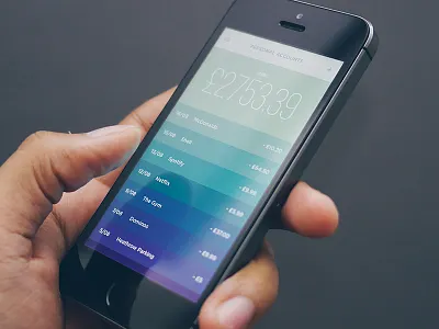Money iPhone App Concept app clean color concept ios iphone minimal money ui ultralinx