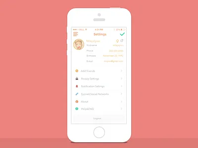 Settings about app application flat help ios list privacy settings user