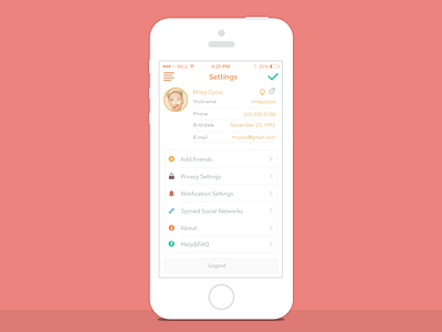 Settings about app application flat help ios list privacy settings user